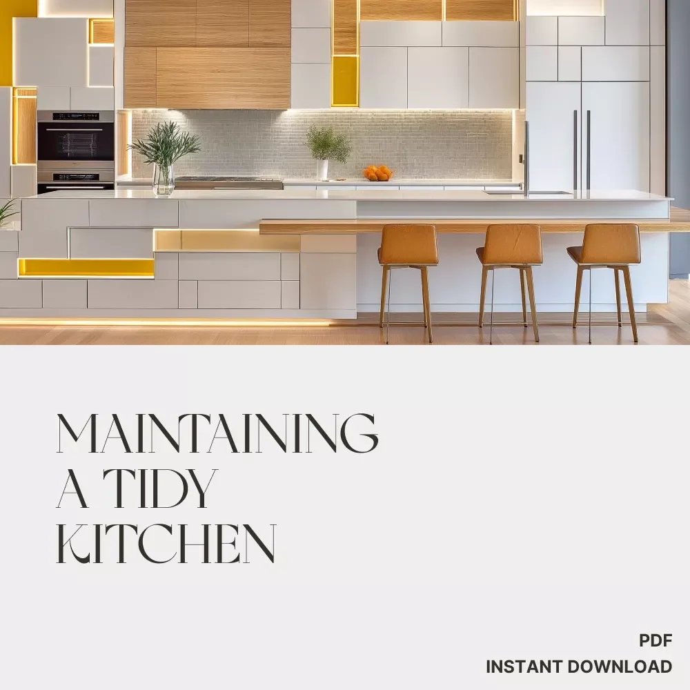 Maintaining a Tidy Kitchen – The Ultimate Guide to the Best Way to Maintain Tidy Kitchen | Digital eBook for Home Organization & Clean Living