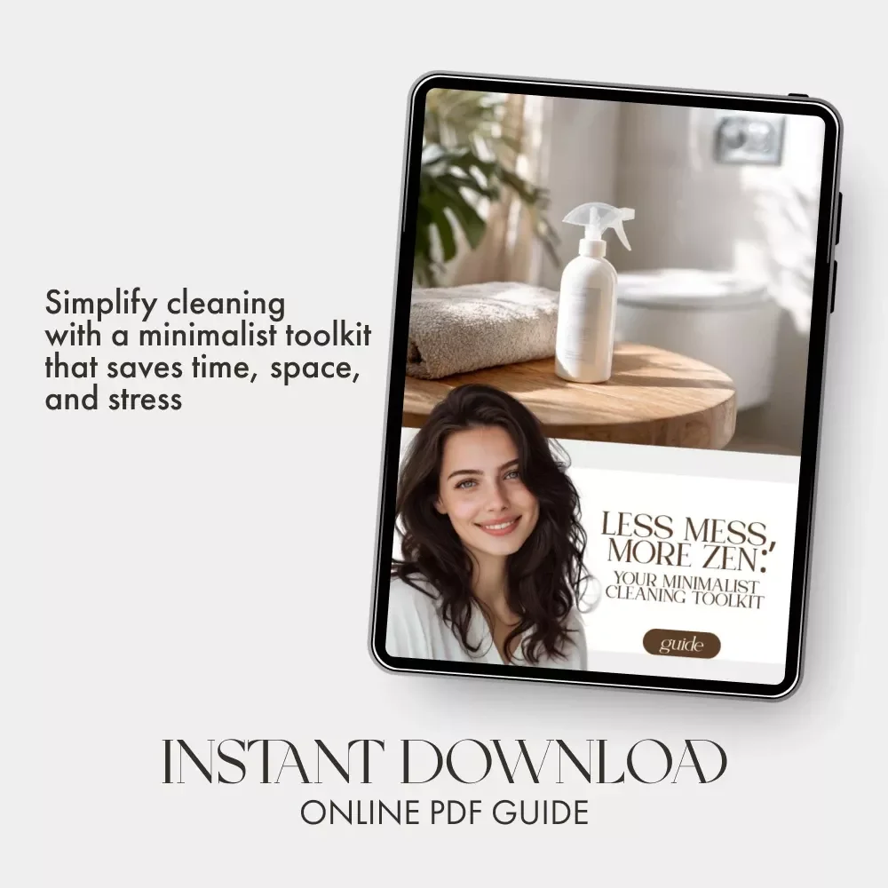 Less Mess, More Zen: Your Minimalist Cleaning Toolkit Guide | Digital Download | How to Create a Minimal Cleaning Toolkit eBook for Simple, Efficient, and Calm Living