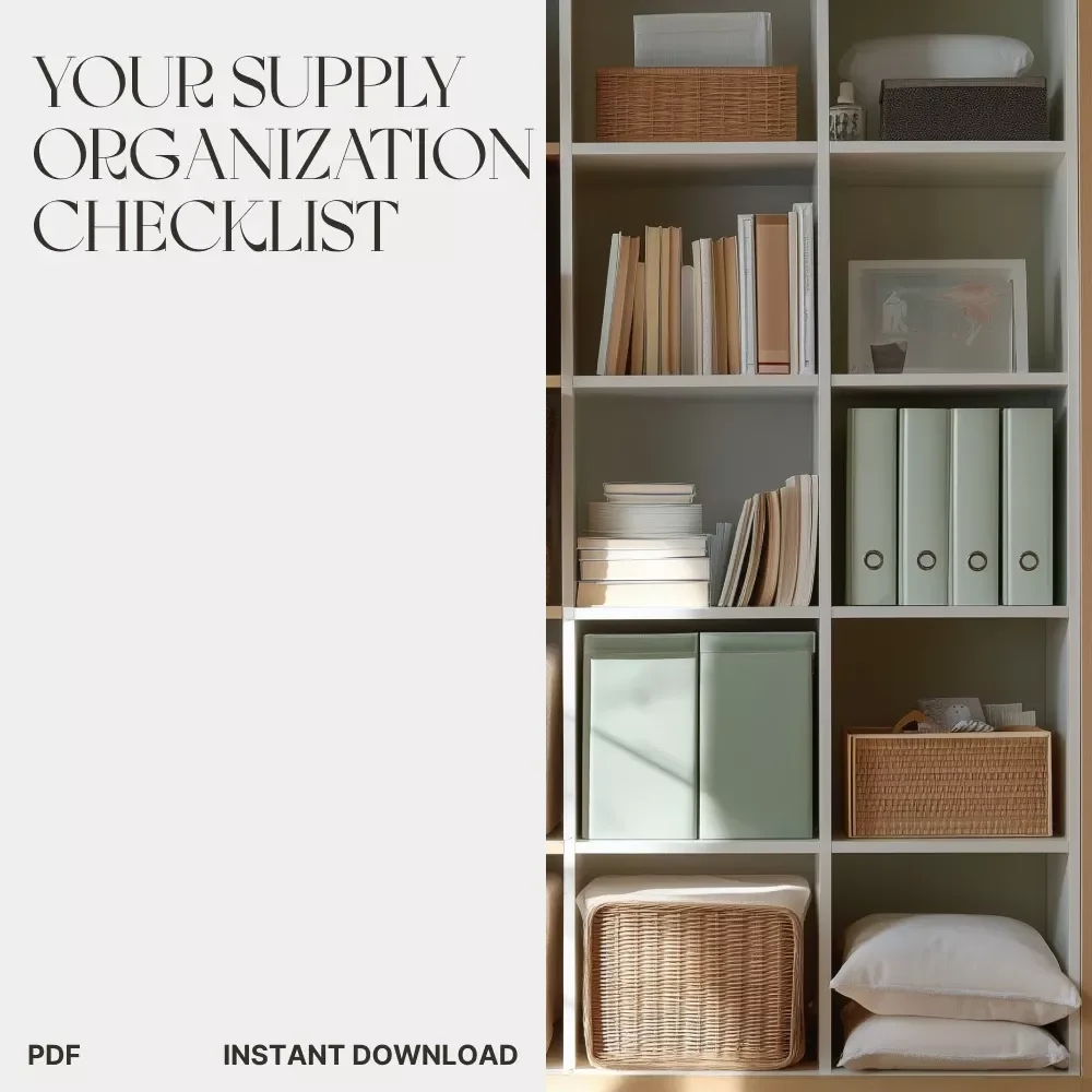 Your Supply Organization Checklist | Printable Craft Supply Checklist | How to Organize Craft and Hobby Supplies | Digital Download for Crafters