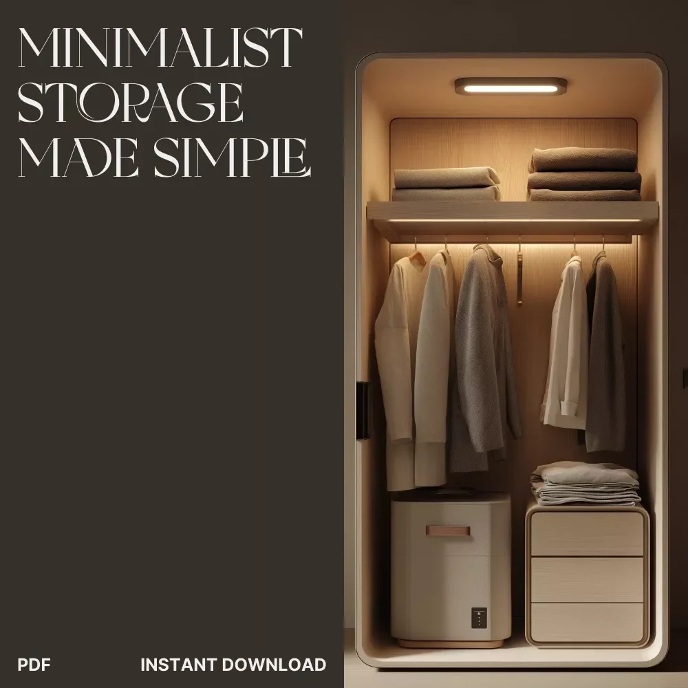 Minimalist Storage Made Simple | Printable Checklist for Home Organization | Digital Download Guide on How to Create a Minimalist Storage System