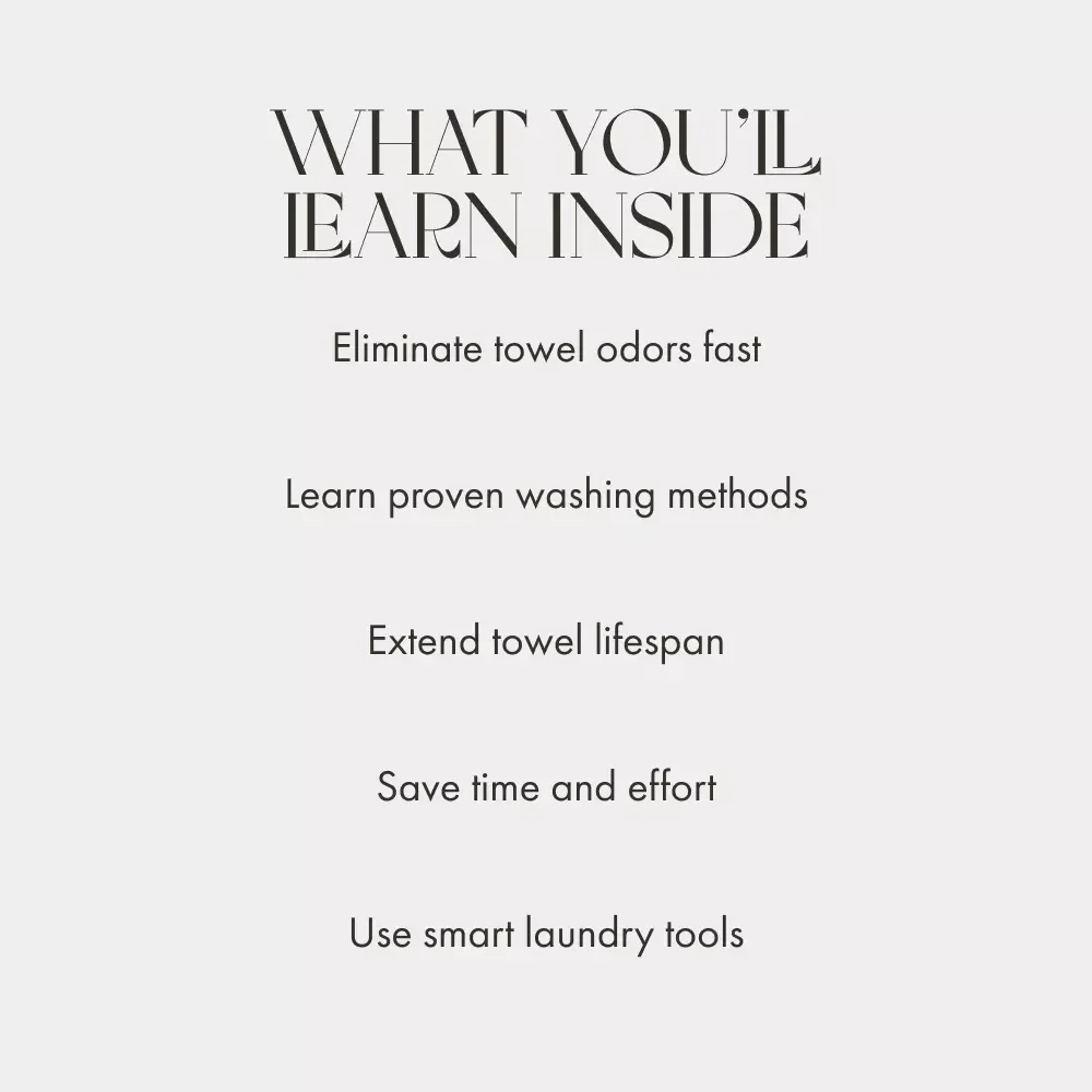 Fresh & Fluffy: Your Guide to Odor-Free Towels | Digital Download | How to Get Rid of Smell in Towels Naturally & Keep Laundry Fresh