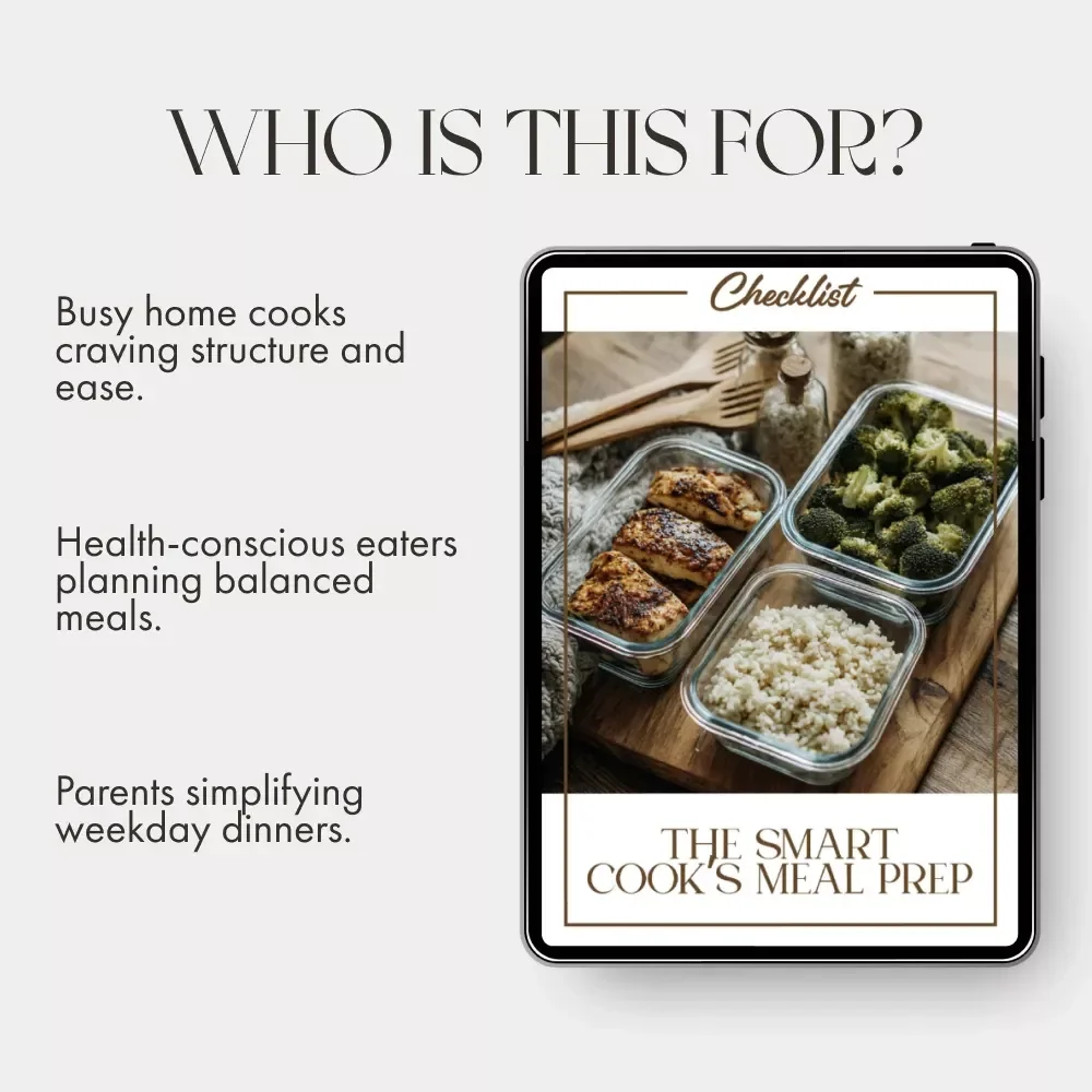 The Smart Cook’s Meal Prep Checklist | Printable Kitchen Organization Guide | Digital Download for How to Create a Weekly Meal Prep Station