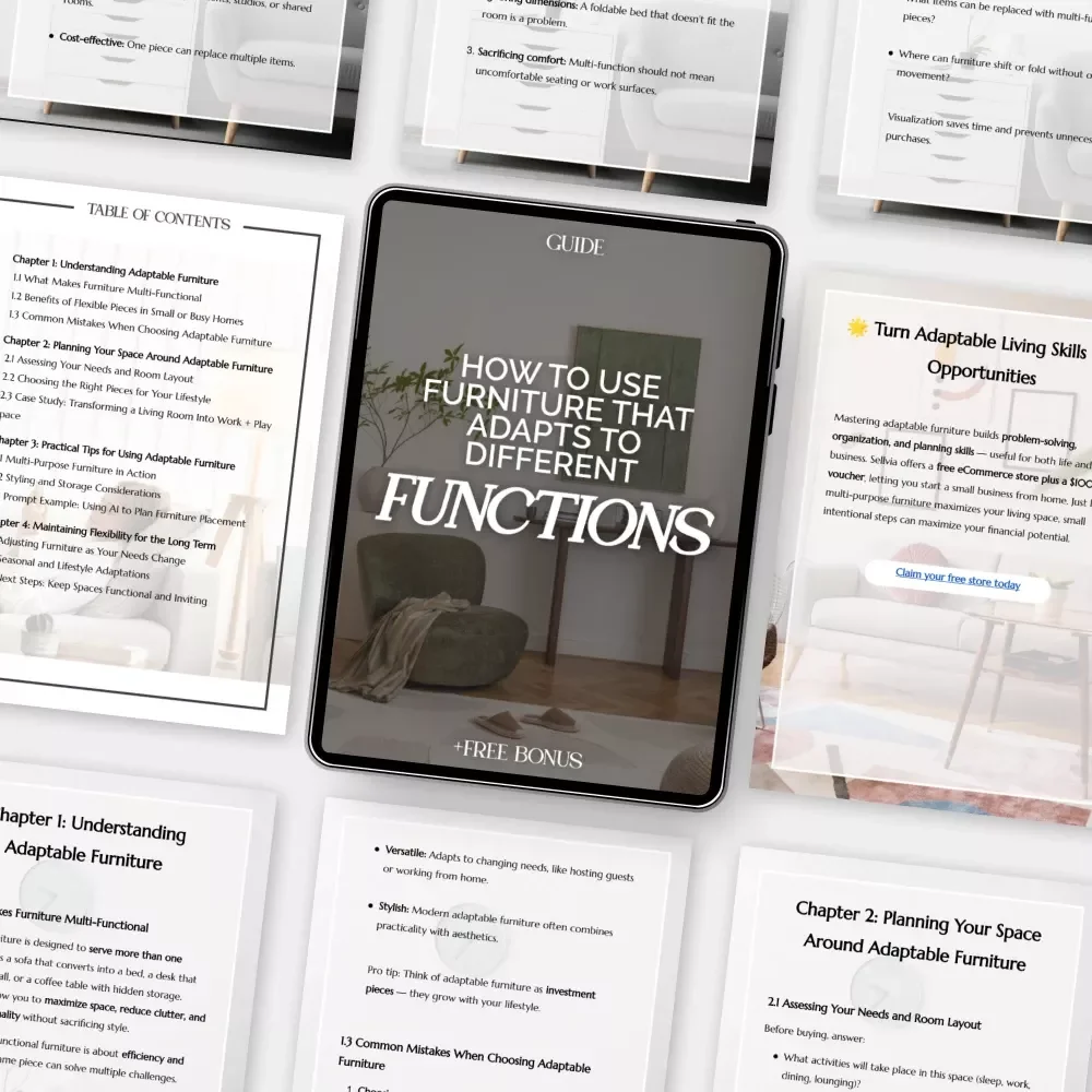 How to Use Furniture that Adapts to Different Functions | Digital Home Design Guide for Small Spaces, Multi-Purpose Living, and Smart Interiors