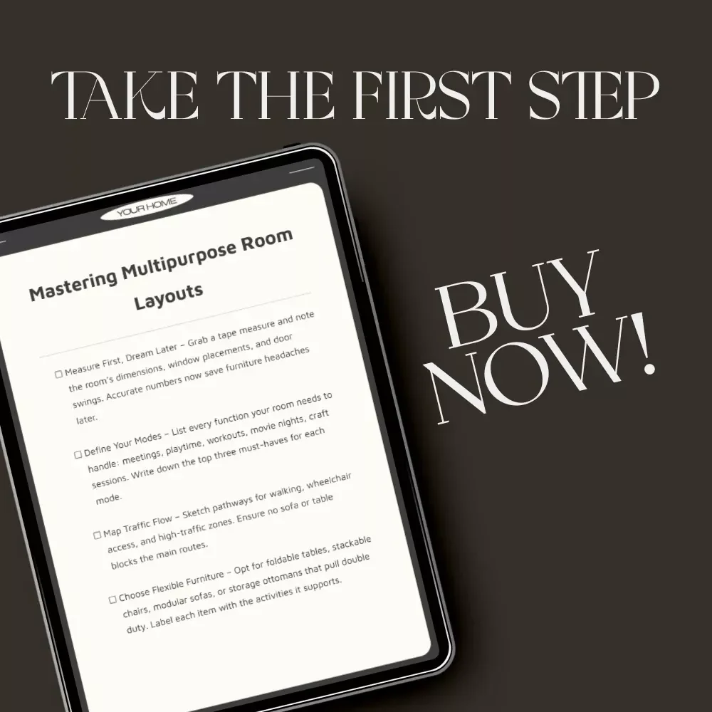 Mastering Multipurpose Room Layouts – Printable Checklist for How to Layout Multipurpose Rooms | Digital Download Guide for Flexible, Functional Spaces