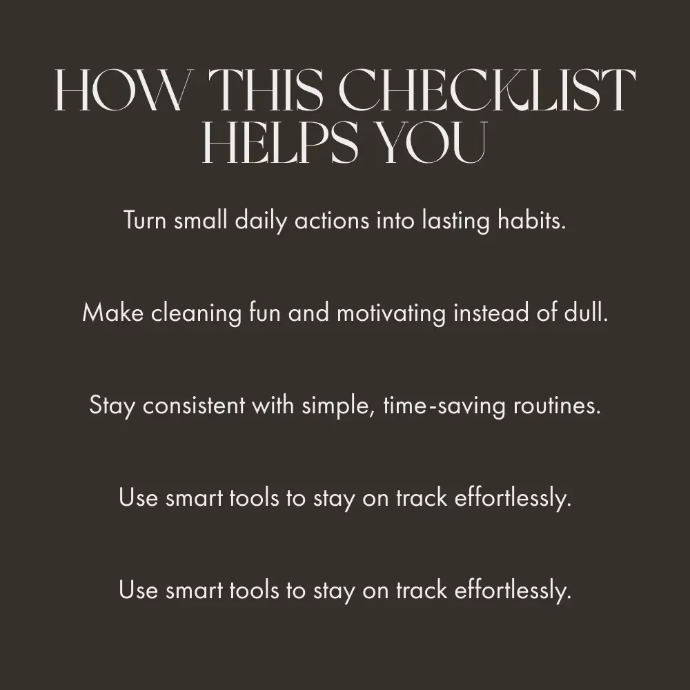 Clean Daily, Shine Always | Printable Home Cleaning Checklist | Digital Download Habit Builder | how to make cleaning a habit | Daily Routine Organizer | Minimalist Cleaning Guide for Busy People