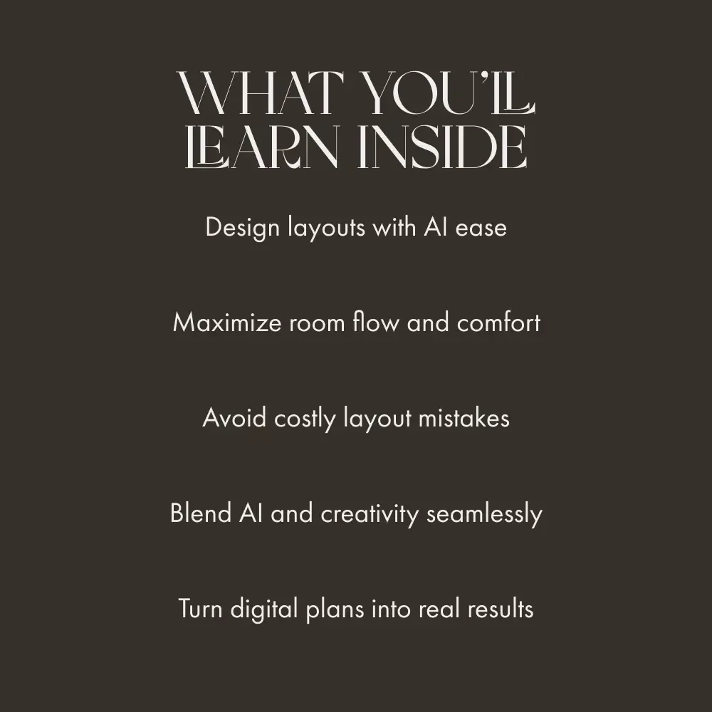 AI-Designed Spaces: Your Guide to Smart Room Layouts | How to Use AI to Design a Room Layout for Your Space | Digital Interior Design eBook