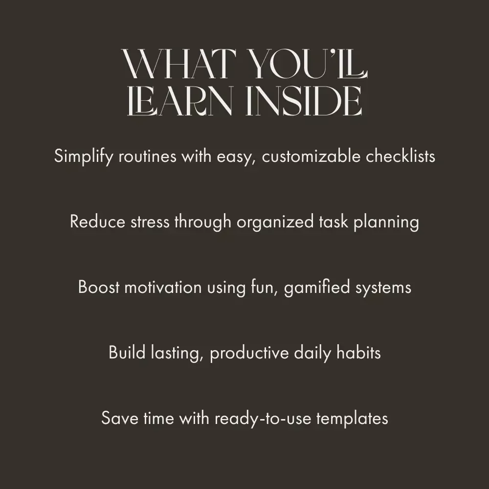 Check It Off: A Fun, Simple Guide to Chore Checklists | Digital Download eBook for Families, Productivity Lovers & Home Organizers