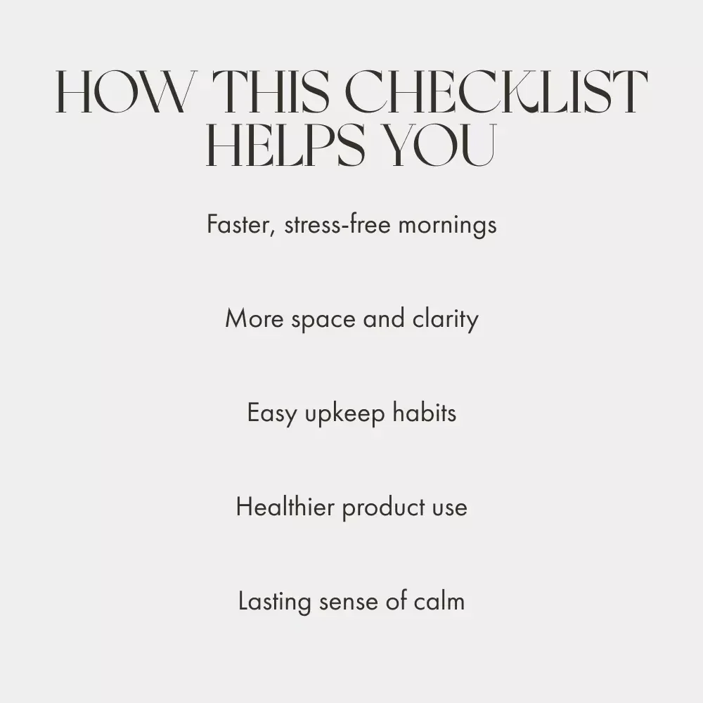 The Fresh Start Bathroom Checklist | Printable Decluttering Guide | How to Declutter Your Bathroom Products | Minimalist Bathroom Organization PDF Download