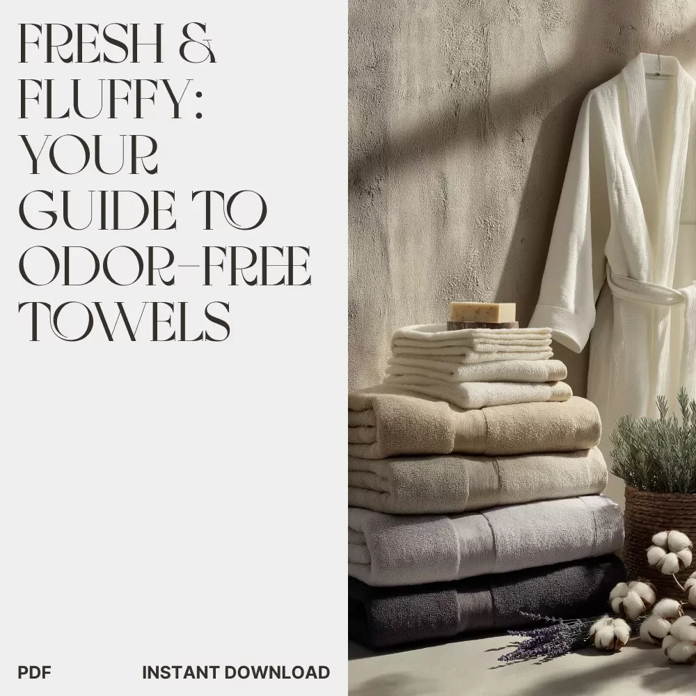 Fresh & Fluffy: Your Guide to Odor-Free Towels | Digital Download | How to Get Rid of Smell in Towels Naturally & Keep Laundry Fresh