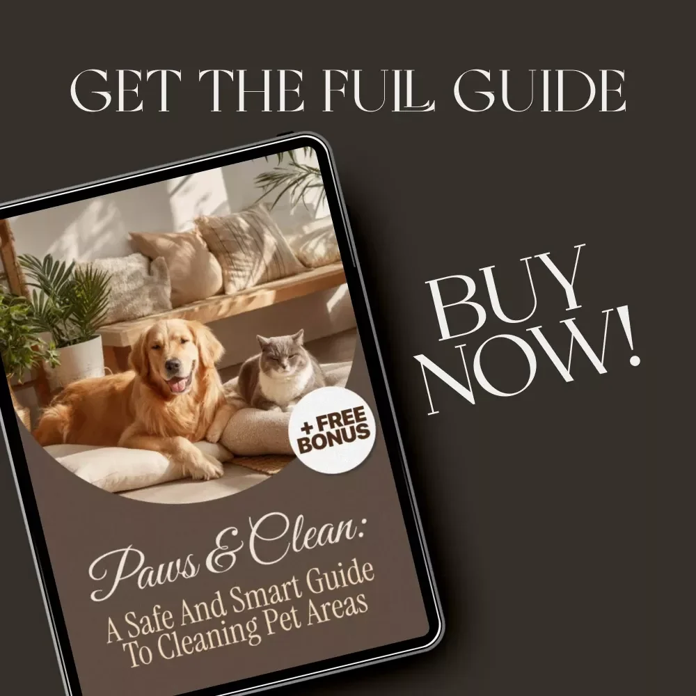 Paws & Clean: A Safe and Smart Guide to Cleaning Pet Areas | Digital eBook for Pet Owners | Tips for Cleaning Pet Areas Safely | Pet-Safe Cleaning Guide & AI Tools