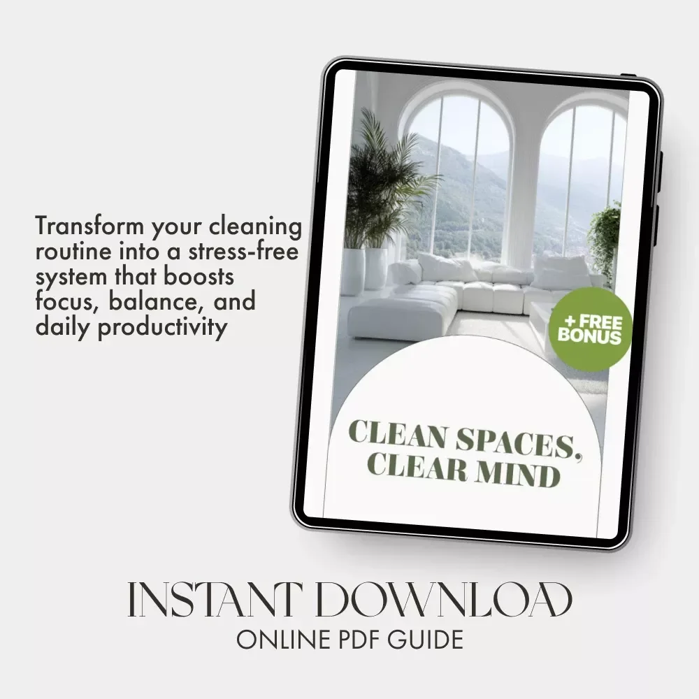 Clean Spaces, Clear Mind | Printable Daily Cleaning Routine Checklist | How to Build a Daily Cleaning Routine | Minimalist Home Organization Guide