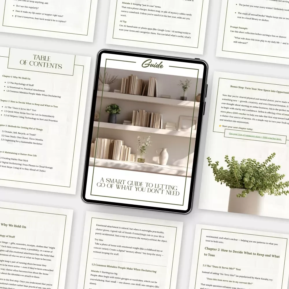 A Smart Guide to Letting Go of What You Don’t Need | Digital Decluttering Guide | Minimalist eBook on How to Get Rid of Things You Dont Need | Simplify Your Life Instantly