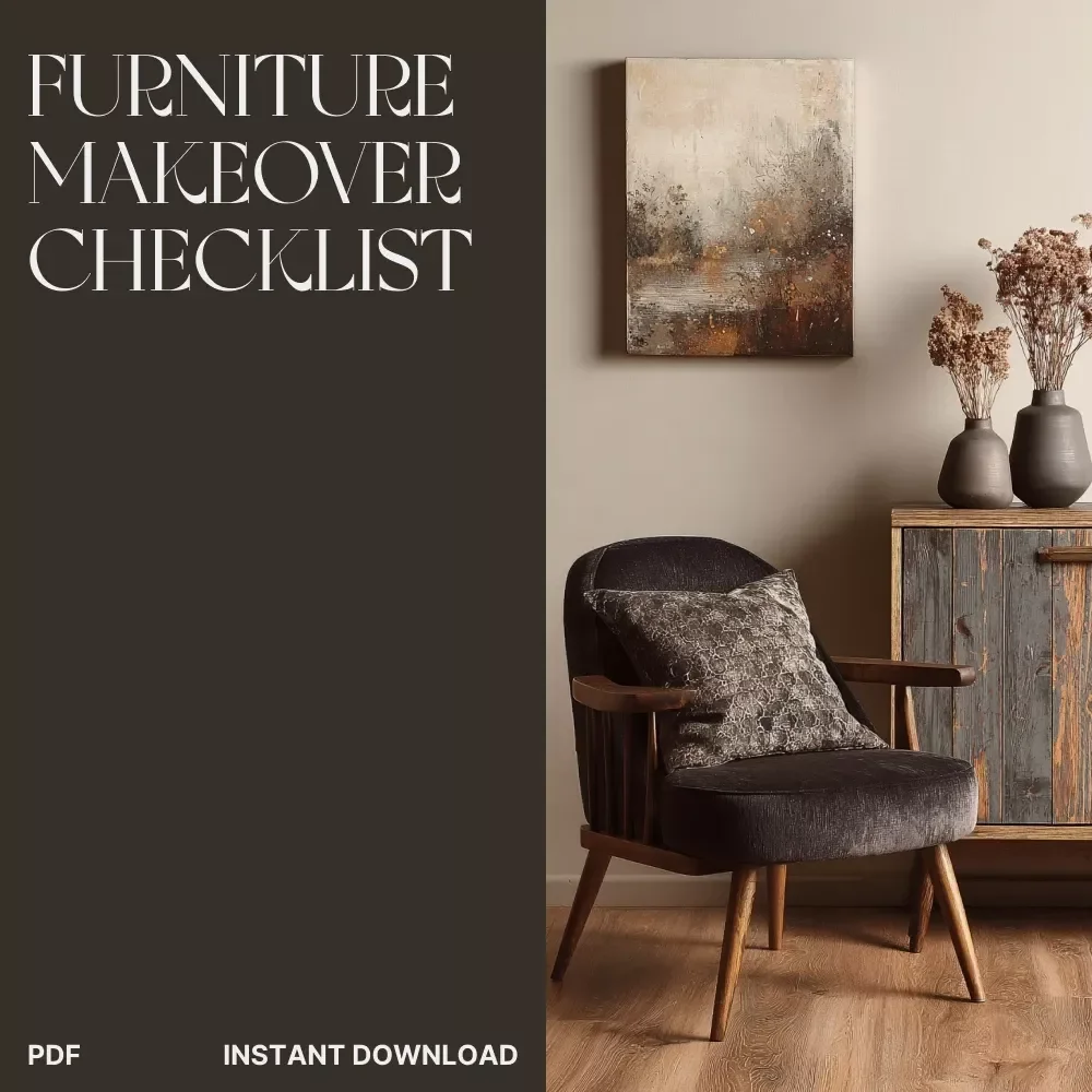 Furniture Makeover Checklist | What to Do with Old Furniture | Printable Home Decor Guide & Upcycling Tips