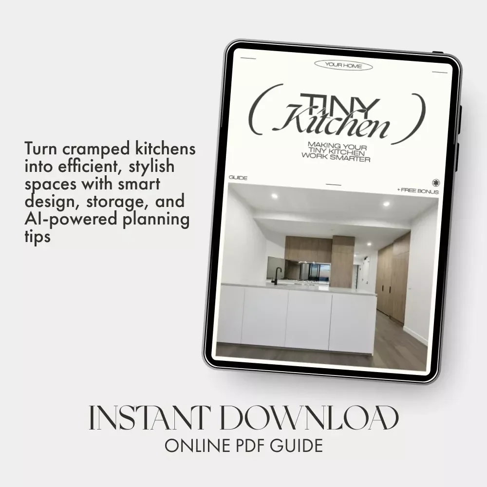 Making Your Tiny Kitchen Work Smarter | Small Kitchen Efficiency Guide | How to Make a Small Kitchen Efficient | Digital Download for Space-Saving Kitchen Ideas