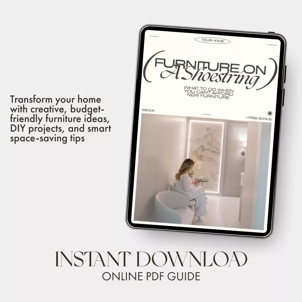 Furniture on a Shoestring | Budget-Friendly Home Makeover eBook | What to Do When You Can’t Afford New Furniture | DIY, Thrift & Upcycling Guide for Creative Living Spaces