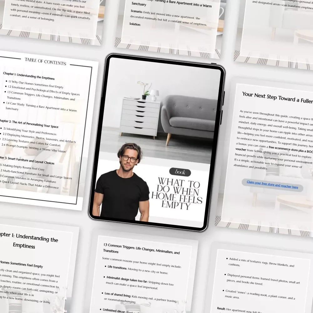 What to Do When Home Feels Empty | Cozy Living eBook | Emotional Wellness & Home Inspiration Guide for Creating a Warm, Inviting Space