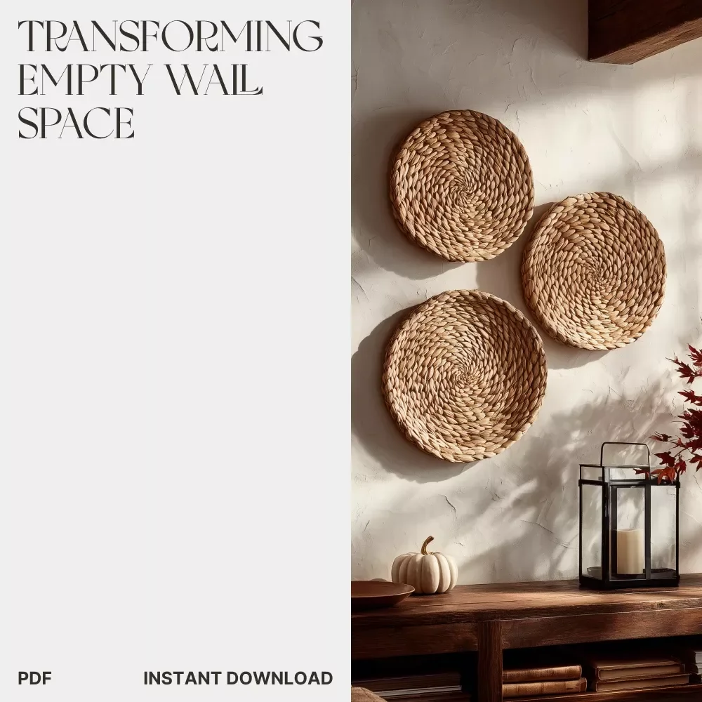 Transforming Empty Wall Space | Modern Home Decor Guide for Creative Wall Design | Digital Download eBook for Interior Styling, AI Wall Planning & What to Do with Empty Wall Space