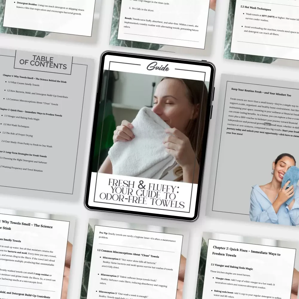 Fresh & Fluffy: Your Guide to Odor-Free Towels | Digital Download | How to Get Rid of Smell in Towels Naturally & Keep Laundry Fresh
