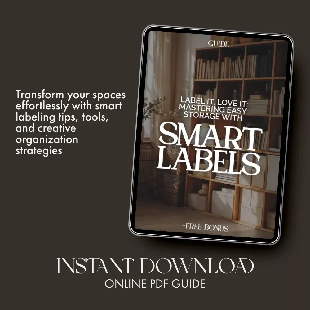 Label It, Love It: Mastering Easy Storage with Smart Labels | Digital Guide for Home Organization, Decluttering, and Label Systems | Learn how to use labels for easy storage and transform your space effortlessly