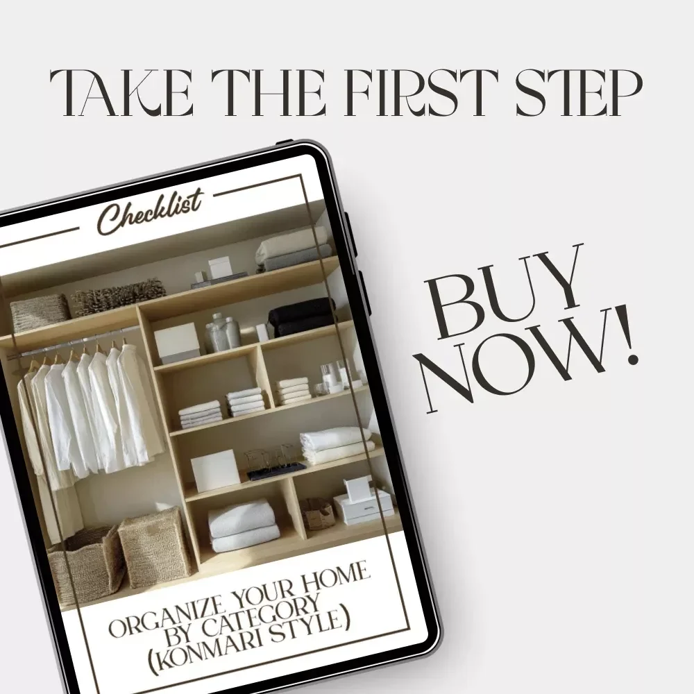 Organize Your Home by Category (KonMari Style) – Printable Home Organization Checklist | Digital Download | How to Organize Home by Category KonMari Method