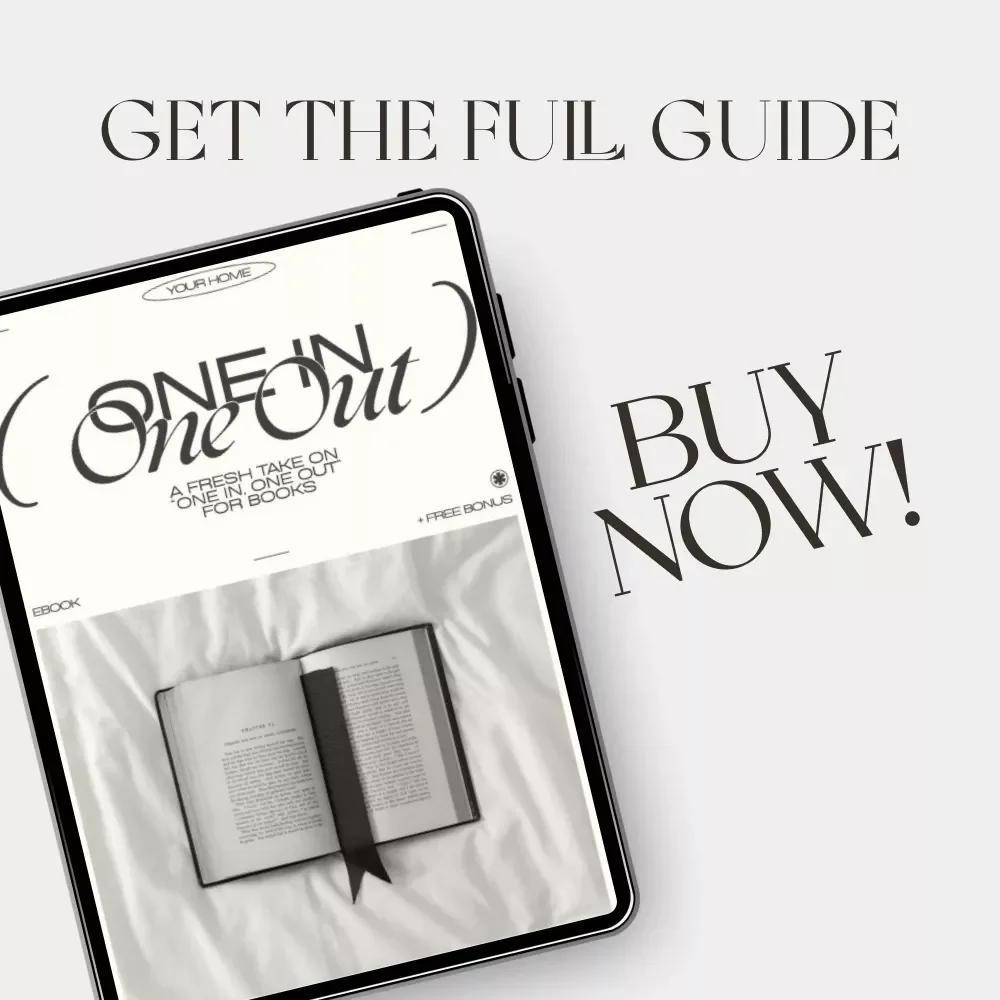 A Fresh Take on “One In, One Out” for Books | Minimalist eBook for Book Lovers, Decluttering Guide, AI-Powered Book Organization, Reading Life Reset