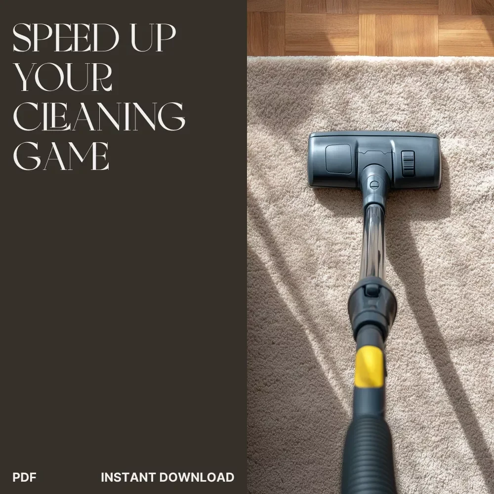 Speed Up Your Cleaning Game – Printable Checklist for Busy People | Instant Digital Download | what to do when cleaning takes too long | Home Organization Guide