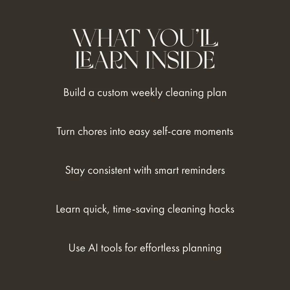The Busy Person’s Cleaning Hack | Digital Guide for How to Plan Cleaning Around Busy Schedule | Time-Saving Cleaning Routine eBook for Professionals & Parents
