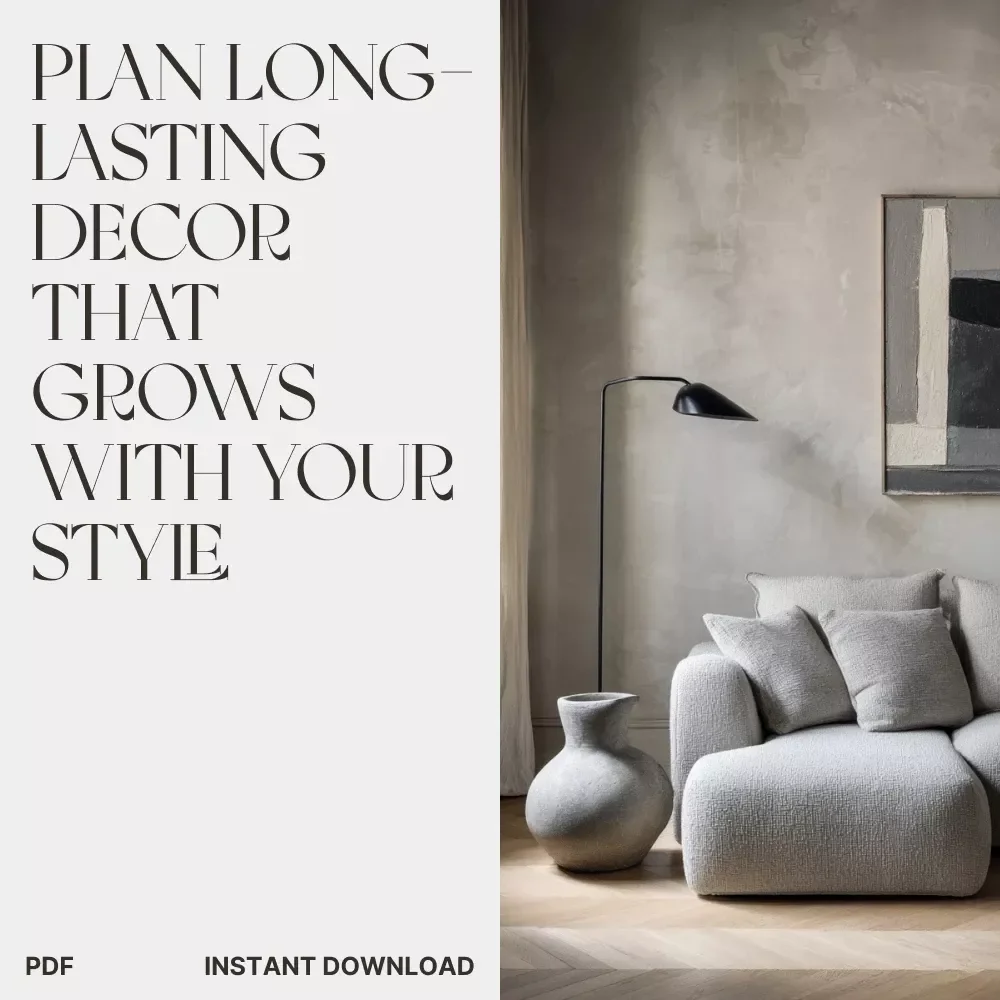 How to Plan Long-Lasting Decor That Grows With Your Style | Printable Home Design Checklist | Timeless Interior Design Planner | Digital Download for Home Styling Inspiration