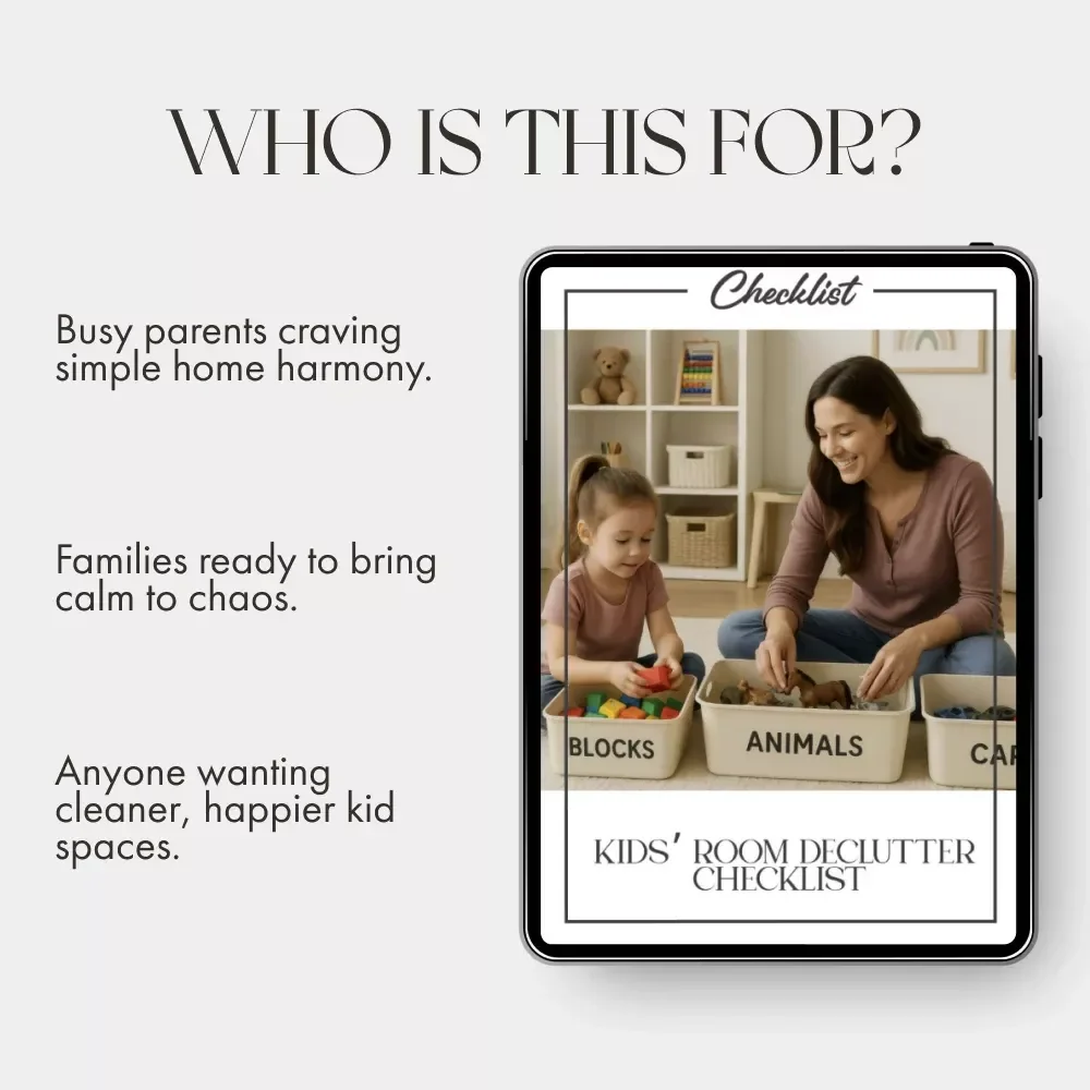 Kids’ Room Declutter Checklist | Printable Digital Download | How to Declutter Kids Rooms | Family-Friendly Organization Guide for Parents