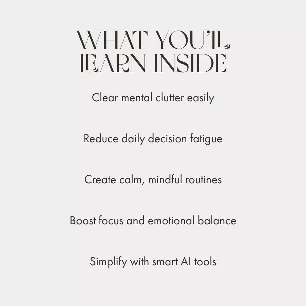 How Minimalism Lifts the Weight Off Your Mental Health | eBook Guide on Why Does Minimalism Help Mental Health | Digital Download for Clarity, Calm & Balance