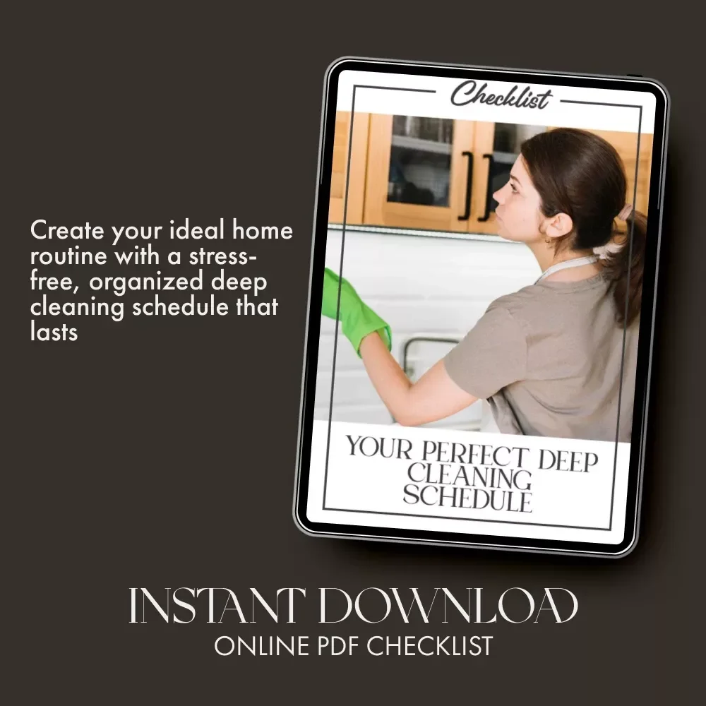 Your Perfect Deep Cleaning Schedule | Printable Cleaning Checklist, Home Organization Planner, Digital Download, Housekeeping eBook, AI Cleaning Routine Guide