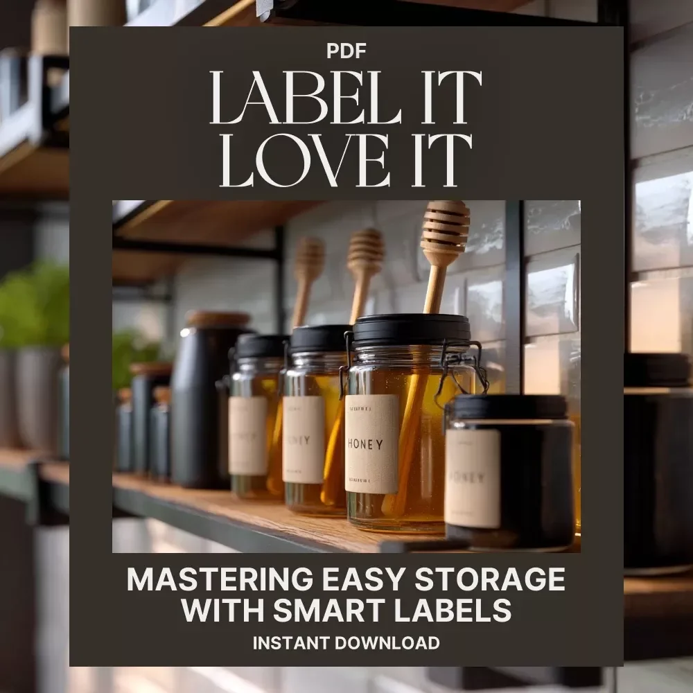 Label It, Love It: Mastering Easy Storage with Smart Labels | Digital Guide for Home Organization, Decluttering, and Label Systems | Learn how to use labels for easy storage and transform your space effortlessly