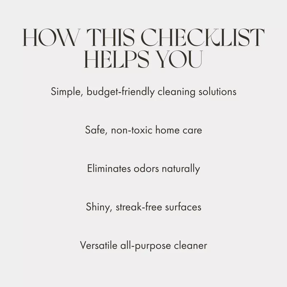 The Vinegar Cleaning Playbook | Printable Checklist for Natural Home Cleaning | Digital Download | Eco-Friendly Guide on “Can I Clean with Vinegar?”
