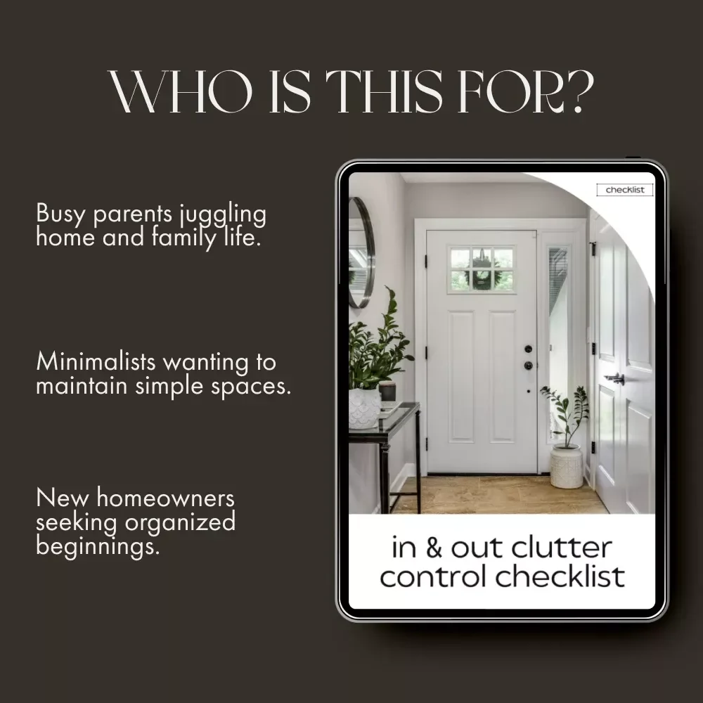 In & Out Clutter Control Checklist | Digital Download | Best Way to Reduce Clutter with One In One Out | Minimalist Home Organization Printable