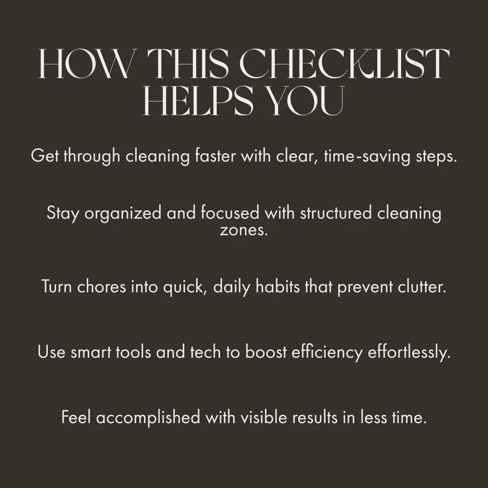 Speed Up Your Cleaning Game – Printable Checklist for Busy People | Instant Digital Download | what to do when cleaning takes too long | Home Organization Guide