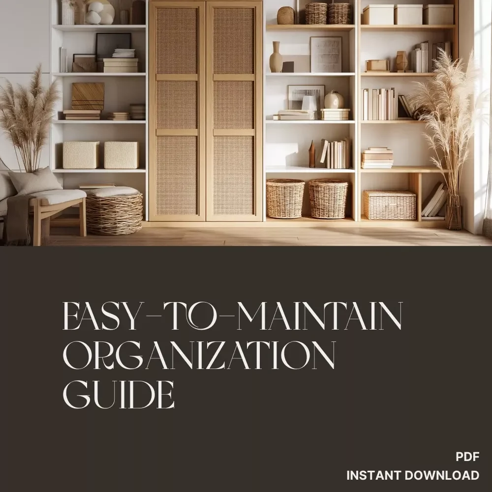 A Beginner’s Guide to Easy-to-Maintain Organization | eBook for Simple Storage Systems | How to Create Easy to Maintain Storage for Home & Digital Spaces