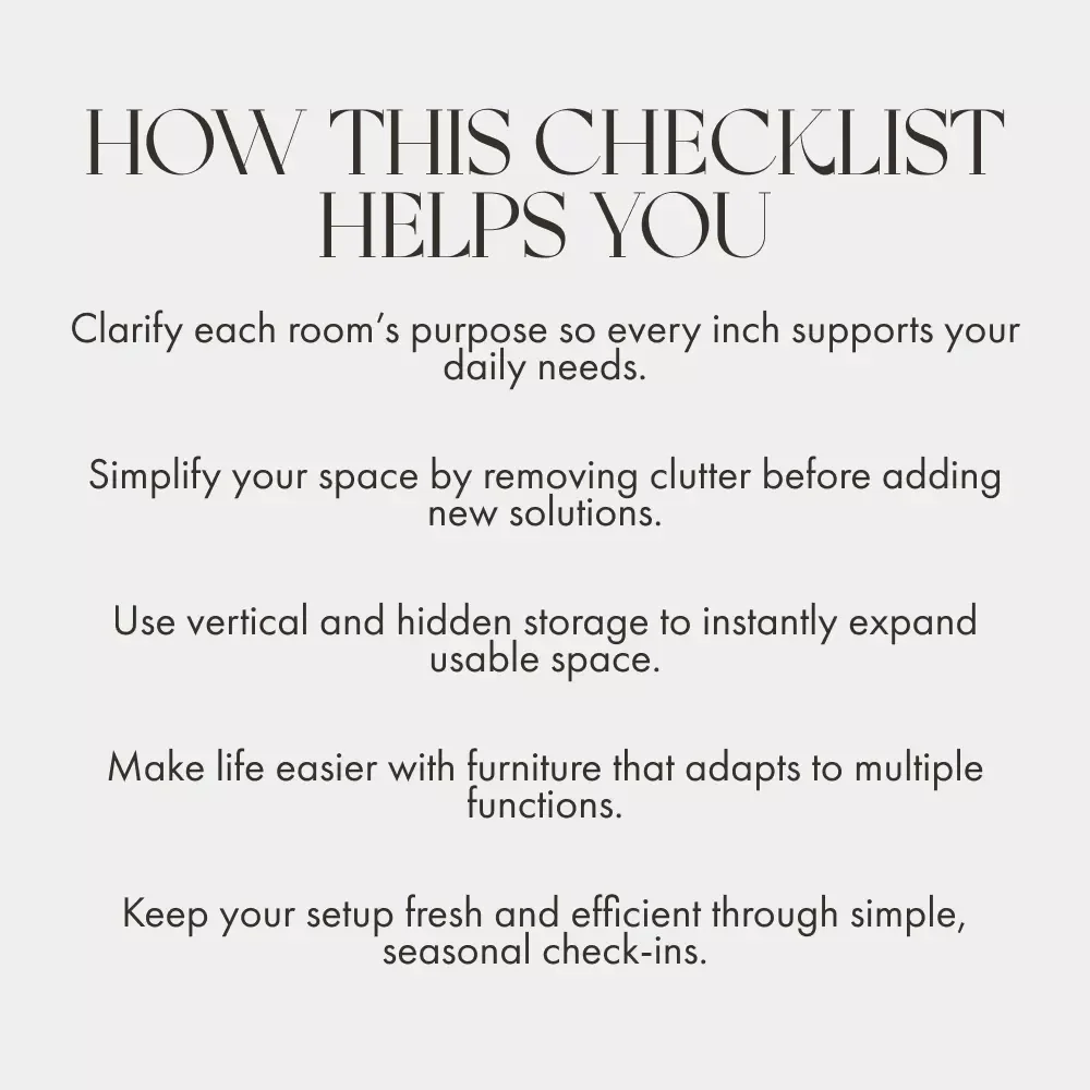 The Multi-Tasking Room Makeover Plan | Printable Checklist for Small Spaces & Smart Storage | How to Organize Storage for Multi Functional Spaces | Home Office, Guest Room & Studio Guide