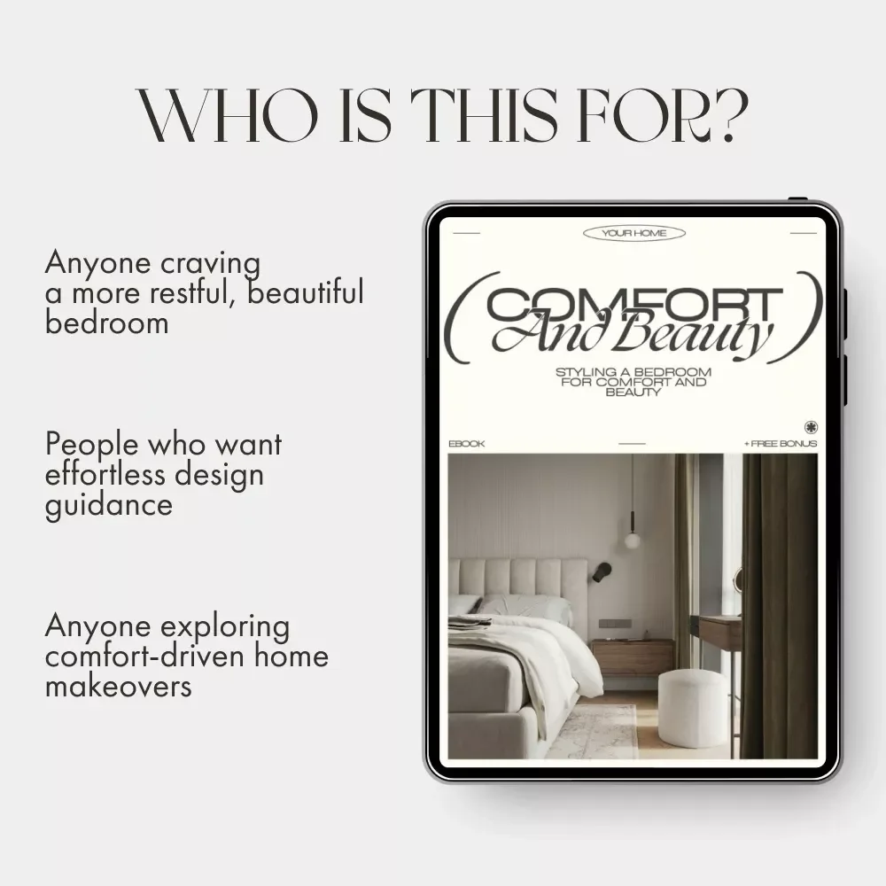 Styling a Bedroom for Comfort and Beauty | Digital eBook Guide on How to Style a Bedroom for Comfort and Beauty | Cozy Home Decor Inspiration & Bedroom Design Tips for a Calm, Beautiful Space