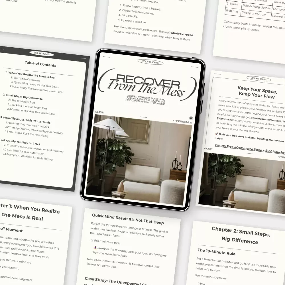 Oops, I Forgot to Clean Again! A Simple Guide to Recover from the Mess | Digital Cleaning Motivation & Home Reset Guide | What to Do When You Forget to Tidy Up