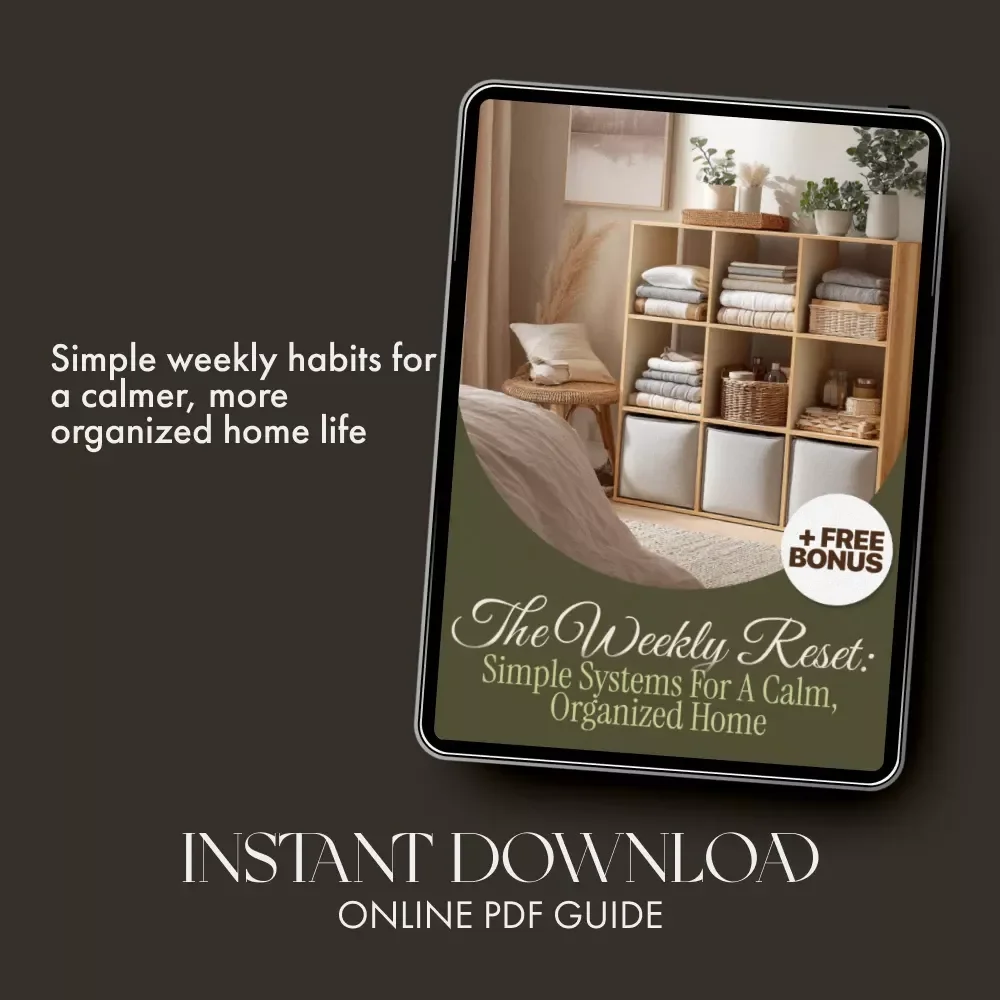 The Weekly Reset: Simple Systems for a Calm, Organized Home | Digital Guide for the Best Way to Reset Your Home Weekly | Printable Routine Planner for Peaceful Living