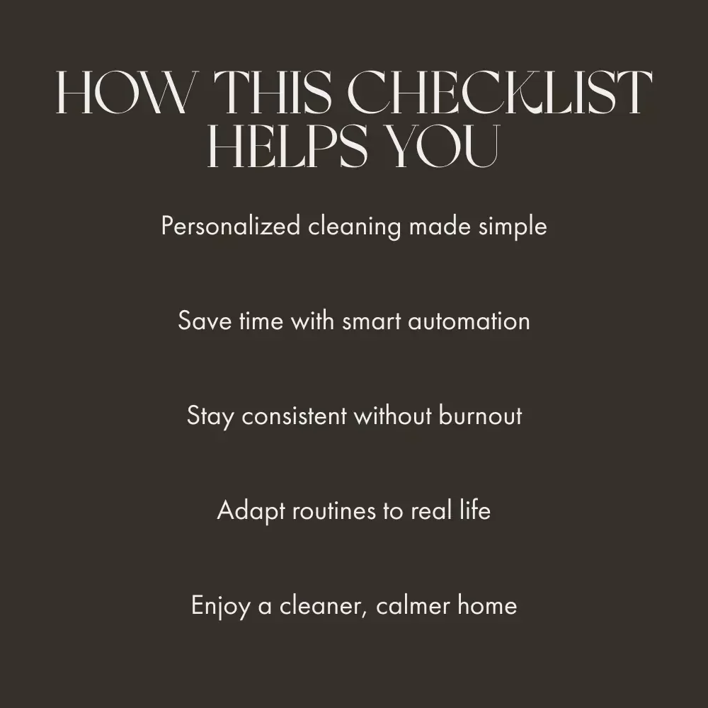 How to Use AI to Build Your Perfect Cleaning Schedule | Printable Digital Checklist for Personalized Home Routines | Learn How to Use AI to Generate a Personalized Cleaning Schedule