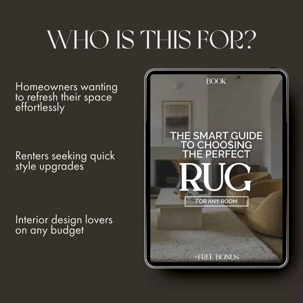 The Smart Guide to Choosing the Perfect Rug for Any Room | eBook on How to Choose the Right Size Rug for Your Room, Shapes, Styles & AI Design Tips