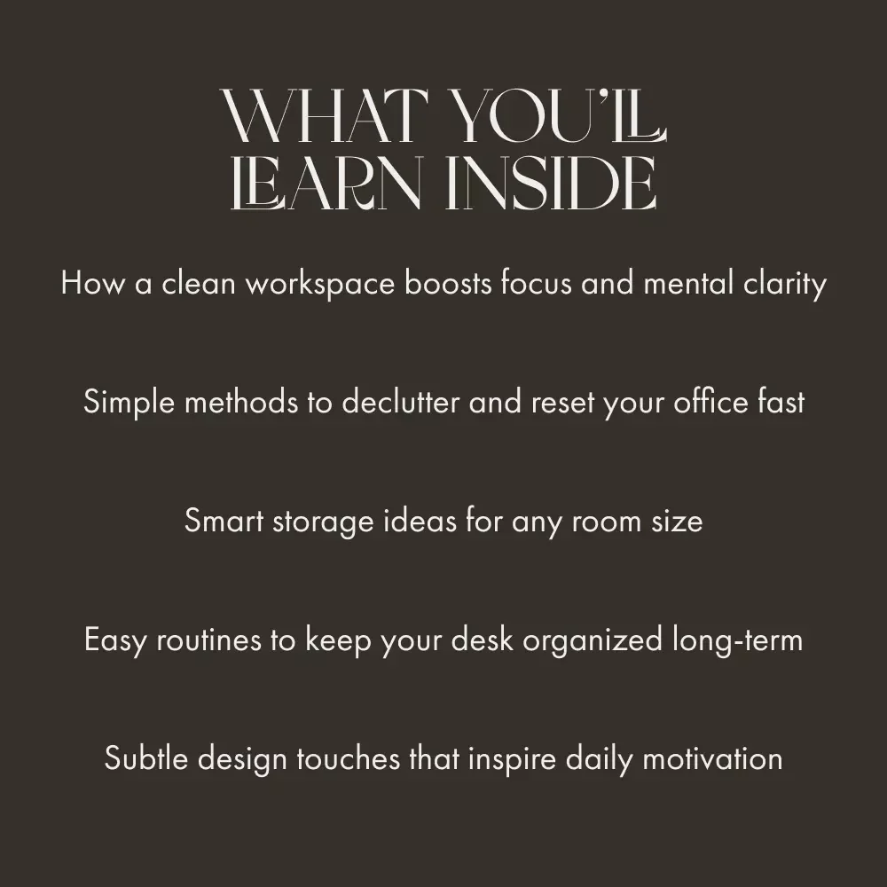 Desk Zen: Clean Slate Office | Digital eBook Guide on How to Tidy Up Your Home Office, Declutter, Organize & Create a Calm Workspace