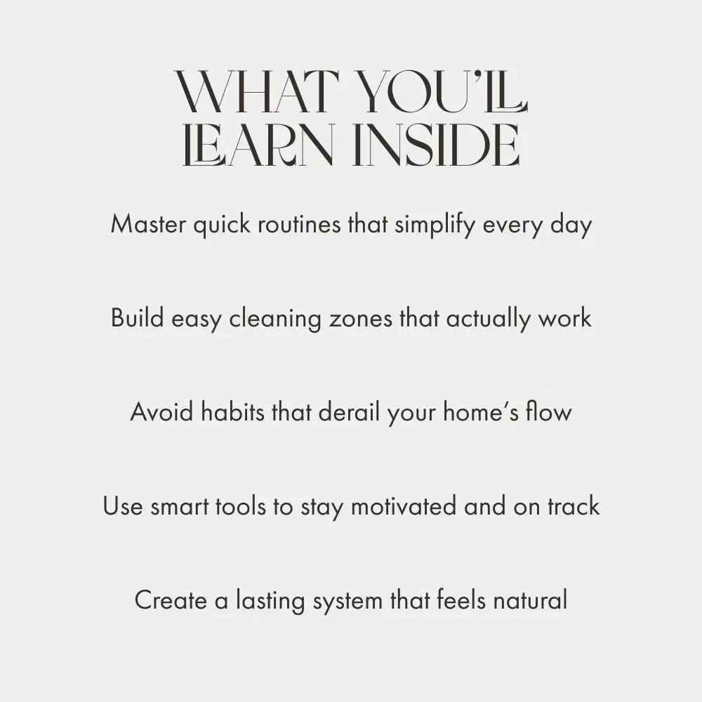 Clean Spaces, Clear Mind | Printable Daily Cleaning Routine Checklist | How to Build a Daily Cleaning Routine | Minimalist Home Organization Guide