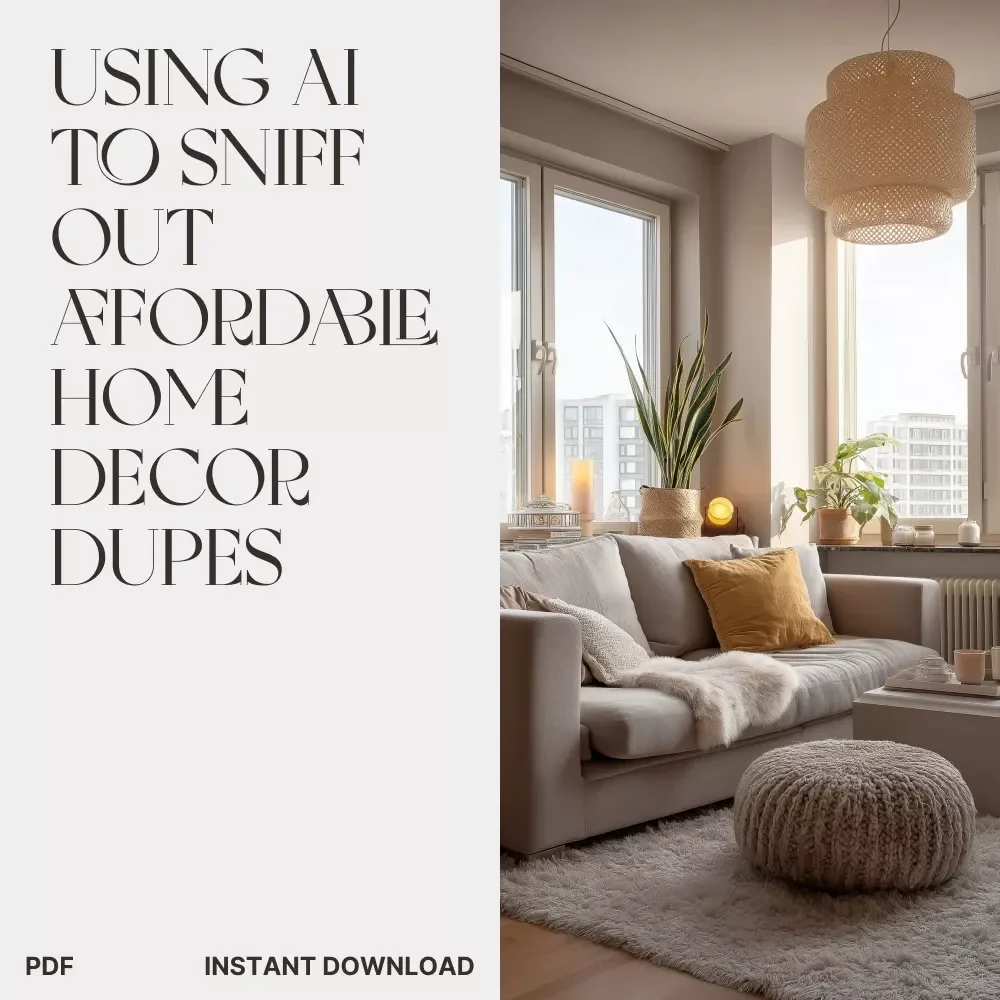 Smart Style: Using AI to Sniff Out Affordable Home Decor Dupes | Digital Guide for Finding Budget-Friendly Decor Alternatives Using Artificial Intelligence | Learn how to use ai to find dupes for expensive home decor items