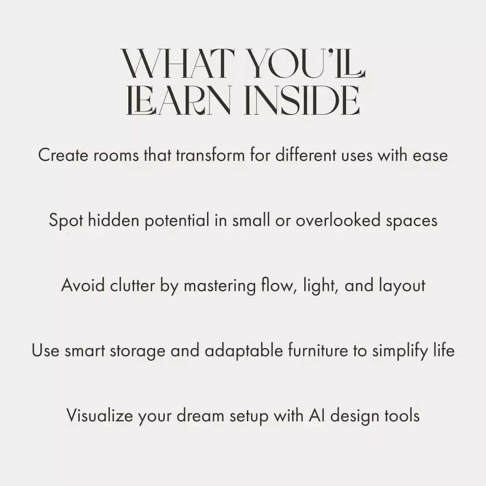 Spaces That Do More | Multifunctional Space Design Guide for Modern Homes, Apartments & Small Spaces | Digital Download eBook on Flexible Interiors, AI Tools & Smart Layouts