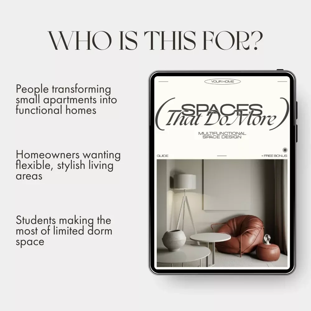 Spaces That Do More | Multifunctional Space Design Guide for Modern Homes, Apartments & Small Spaces | Digital Download eBook on Flexible Interiors, AI Tools & Smart Layouts