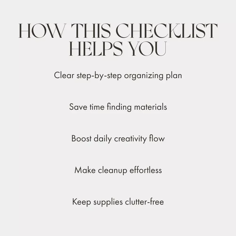 Your Supply Organization Checklist | Printable Craft Supply Checklist | How to Organize Craft and Hobby Supplies | Digital Download for Crafters