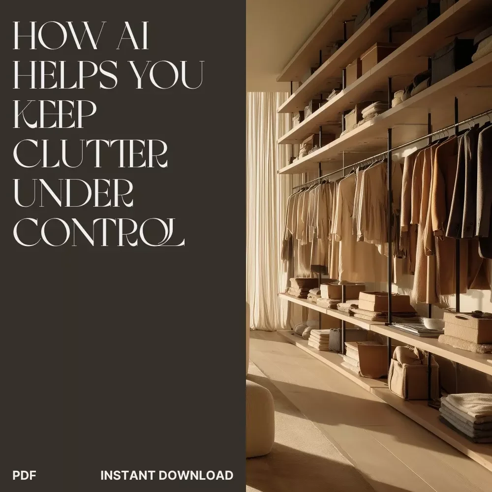 How AI Helps You Keep Clutter Under Control | Digital Guide for Smarter Home Organization | Tips for Using AI to Monitor Clutter Zones | Printable Decluttering eBook for Home Productivity