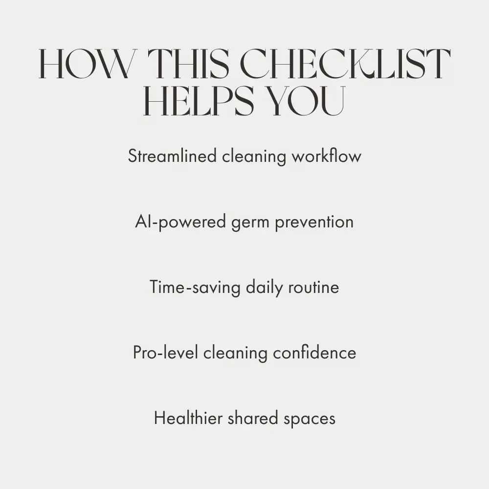The Speedy Smarts Cleaning Checklist | Digital Download | How to Clean Faster and Smarter | Printable Cleaning Guide for Homes, Offices & Teams